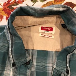 Teal wrangler XL short sleeve button up
